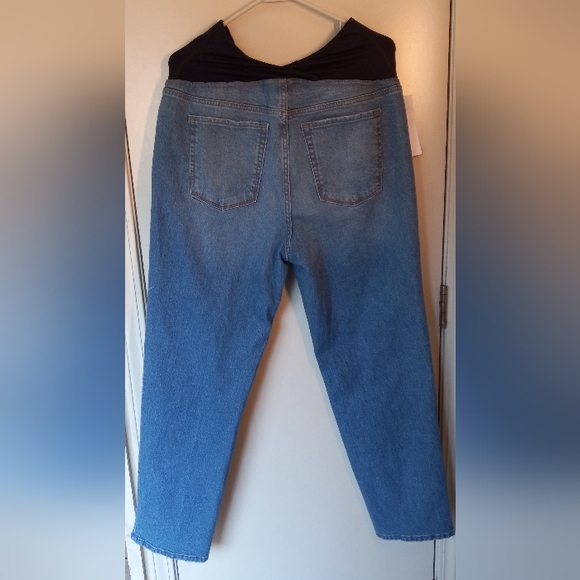 NWT Sz 12 Over Belly 90's Straight Leg Maternity Ankle Jeans - Isabel Maternity - Picture 11 of 15